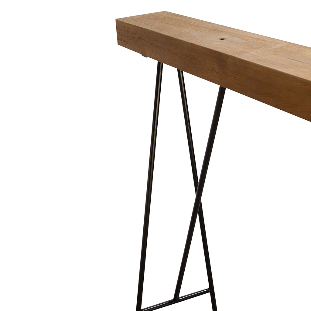 Natural Teak Root Drinks Table Narrow